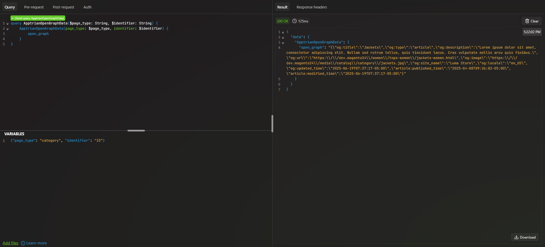 Apptrian - Open Graph Meta Tags GraphQL for Magento Adobe Commerce