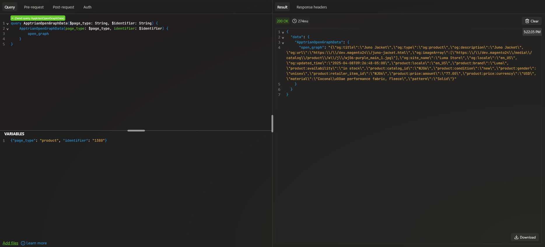 Apptrian - Open Graph Meta Tags GraphQL for Magento Adobe Commerce