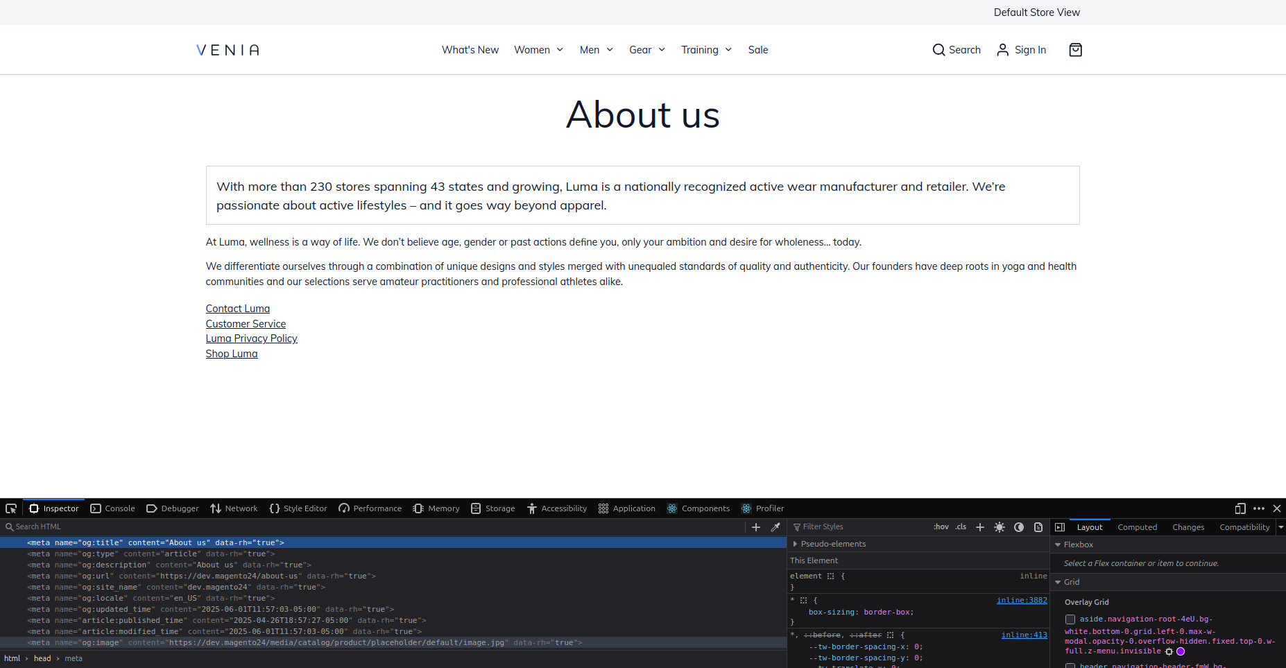 Apptrian - Open Graph Meta Tags PWA Studio for Magento Adobe Commerce