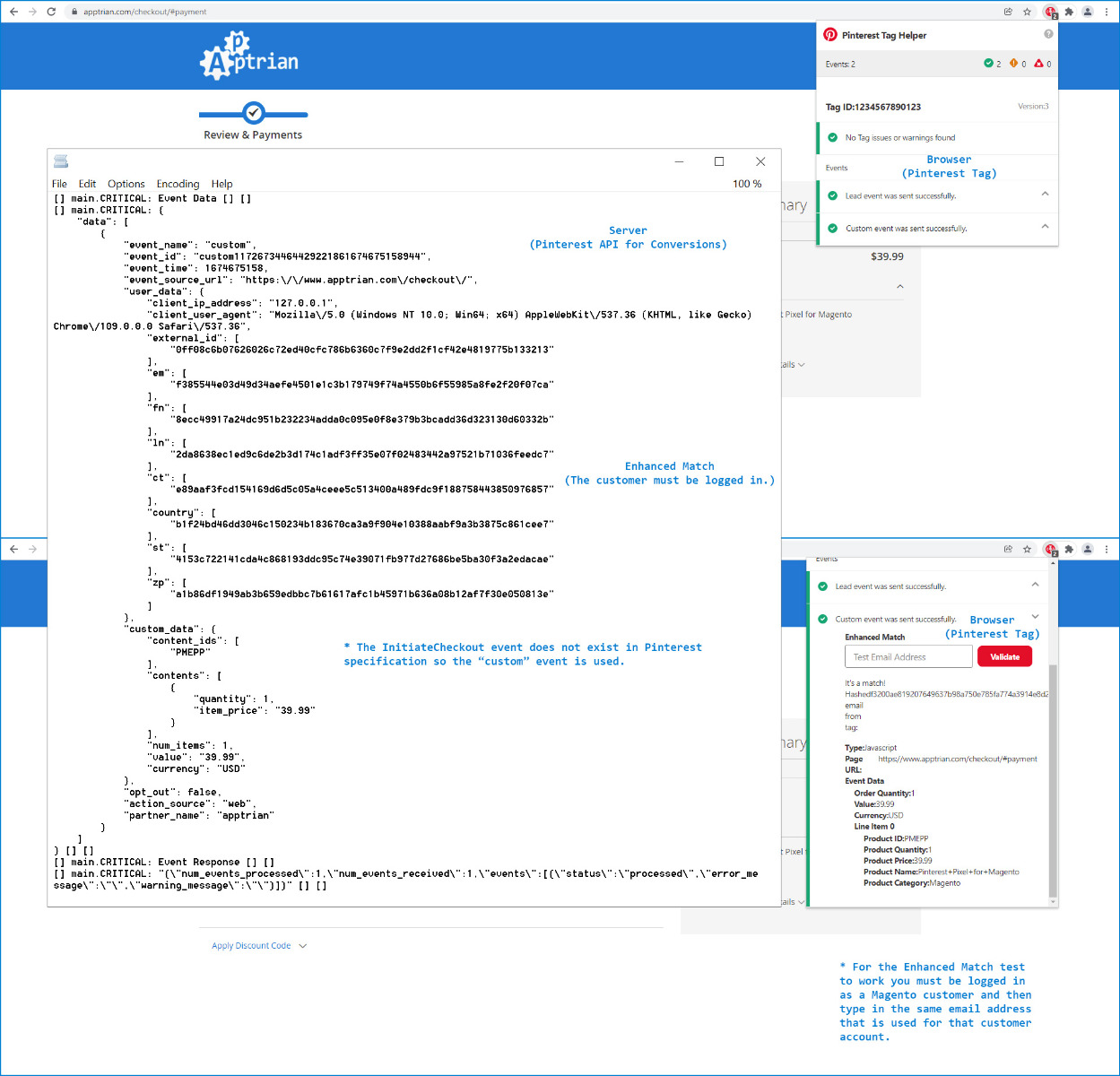 Apptrian - Pinterest Tag and Conversions API for Magento 1 OpenMage