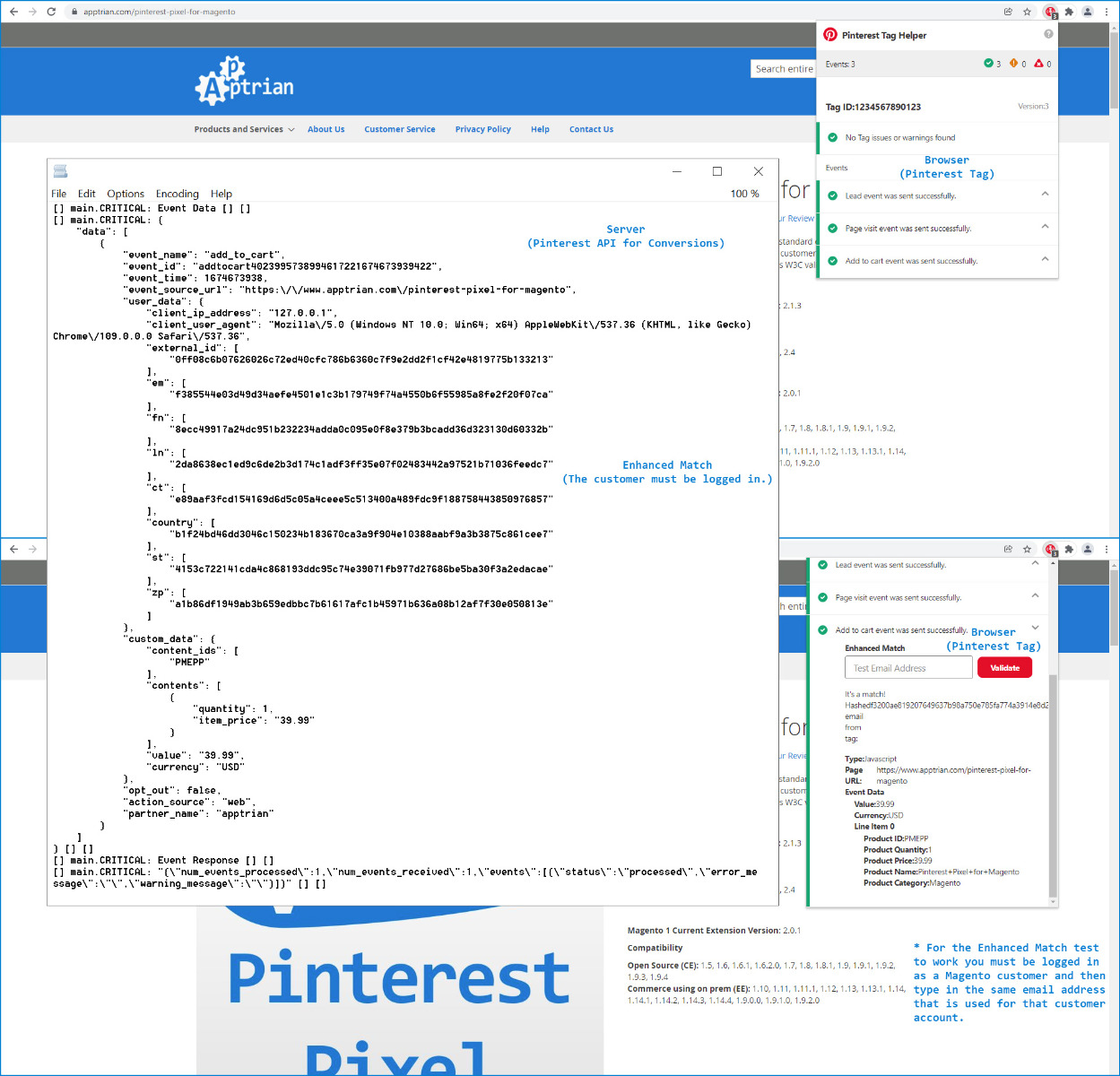 Apptrian - Pinterest Tag and Conversions API for Magento Adobe Commerce