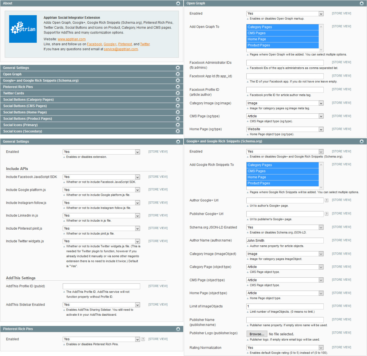 Apptrian Social Integrator for Magento 1 OpenMage