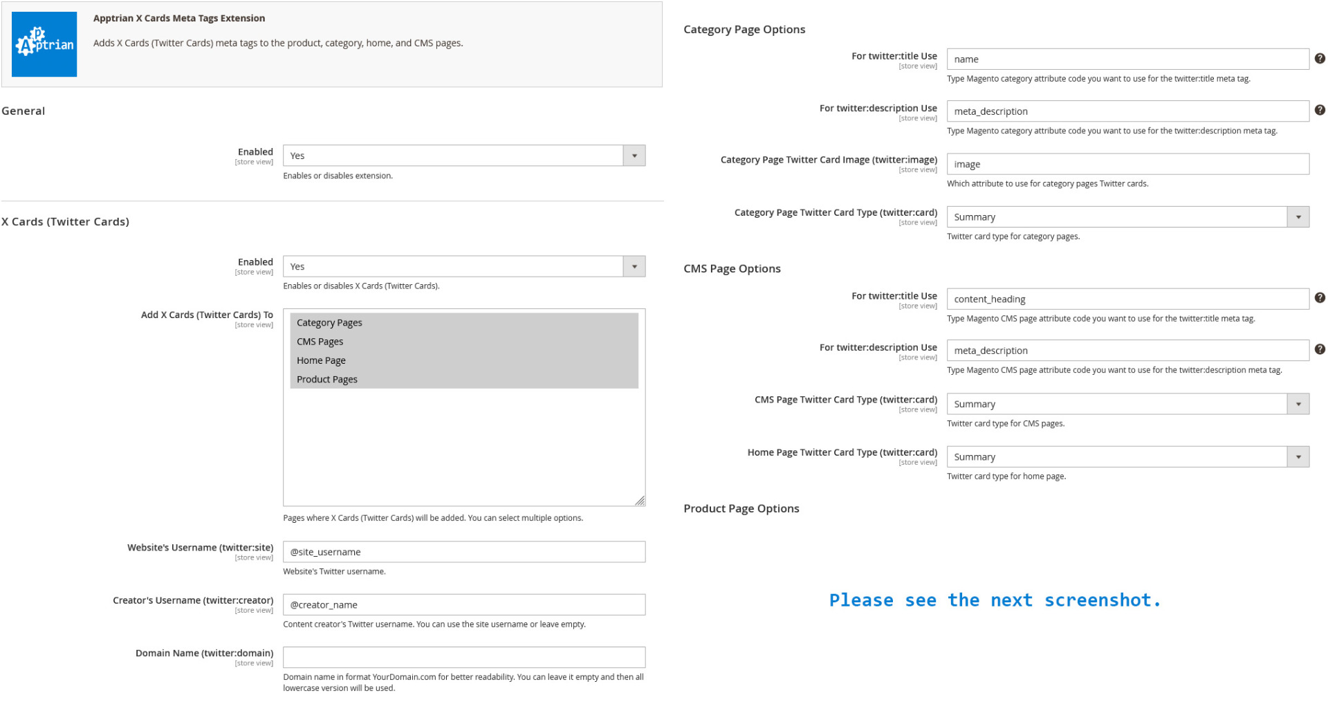 Apptrian - X Cards Meta Tags for Magento Adobe Commerce