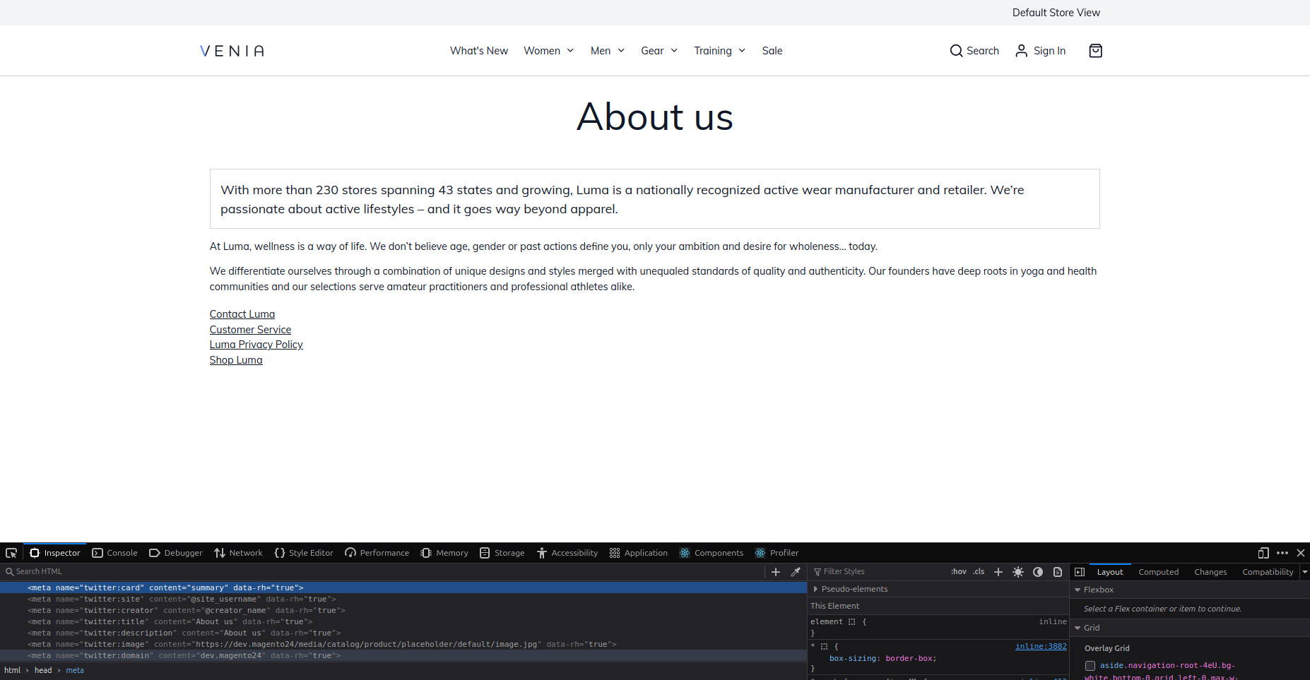 Apptrian - X Cards Meta Tags PWA Studio for Magento Adobe Commerce